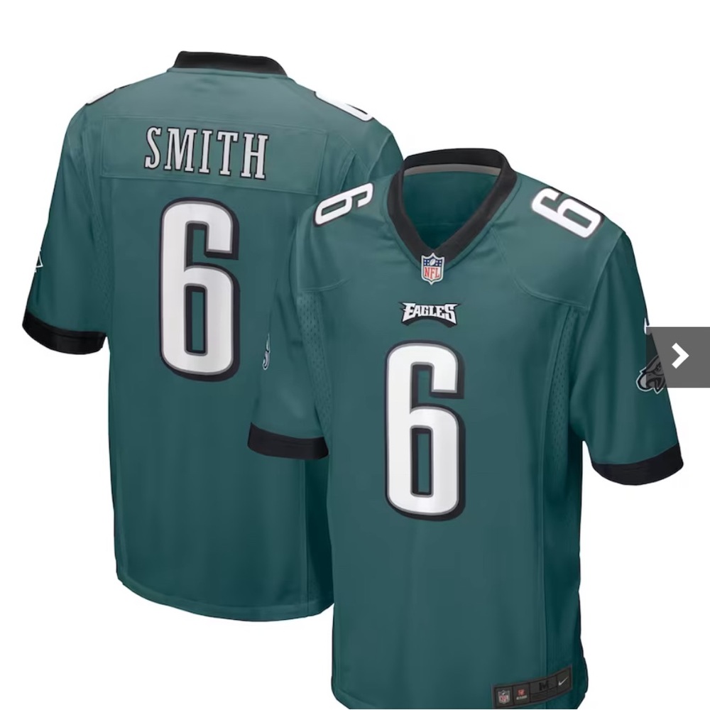 Men's Philadelphia Eagles DeVonta Smith Nike Midnight Green Player Game Jersey